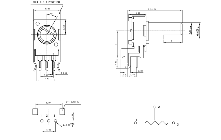 塑料柄電位器WH09-1 塑料柄電位器WH09-1